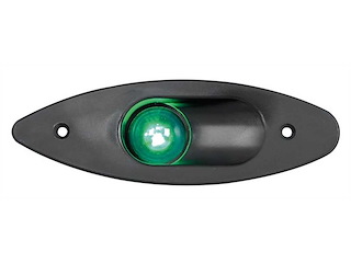 Luce di navigazione laterale corpo Nero - Verde