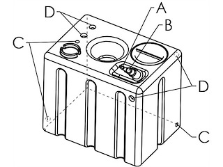 Serbatoio rigido modulare per acqua potabile - 172 lt