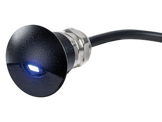 Luce di cortesia LED blu - corpo nero opaco