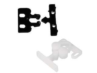 Scrocchetto o ferma porte in plastica - Col. Bianco -