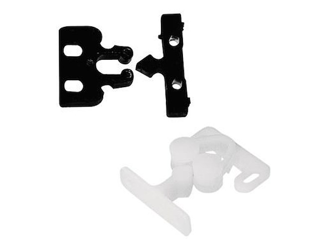 Scrocchetto o ferma porte in plastica - Col. Bianco -