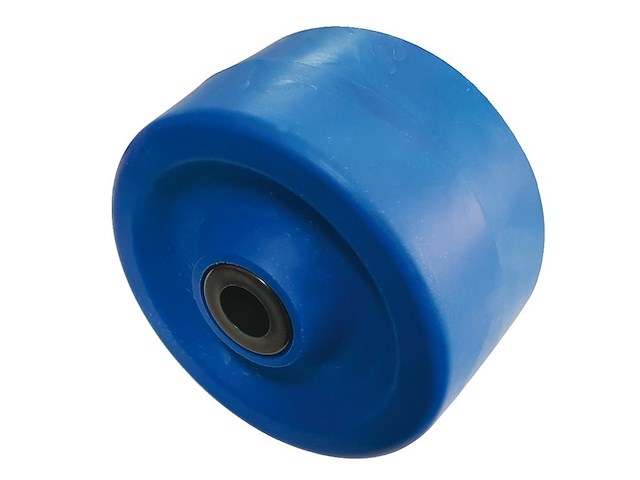 Rullo laterale per carrelli - 135 x 75 mm. / Foro 22 mm - Blu