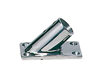 Basetta rettangolare in acciaio inox da fusione 45° 22 mm