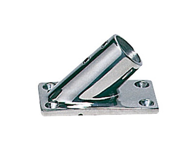 Basetta rettangolare in acciaio inox da fusione 45° 22 mm