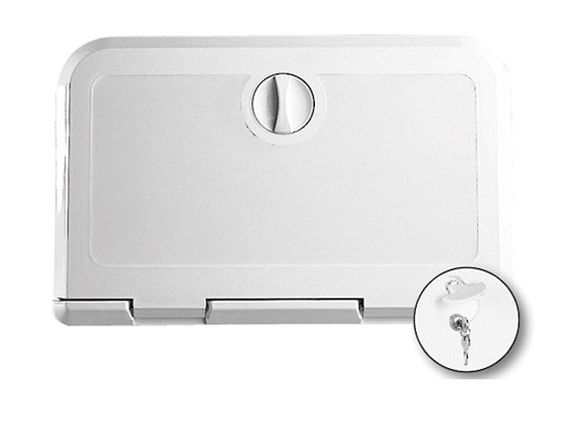 Vano portaoggetti con frontalino bianco - con serratura - 