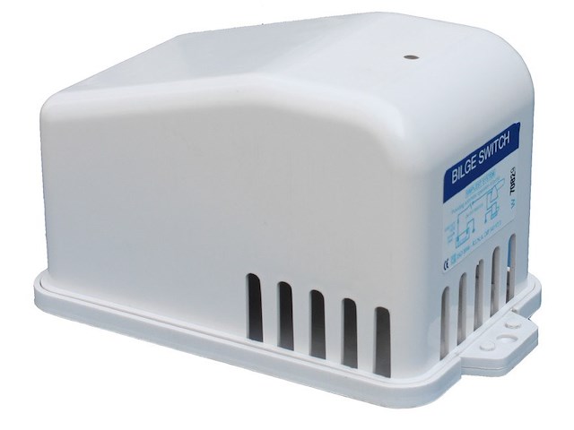 Interruttore galleggiante con protezione per pompe di sentina 