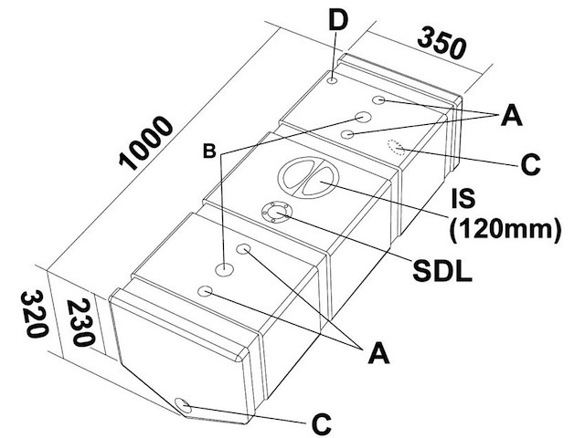 Serbatoio in polietilene rigido per acque nere - 86 Lt.