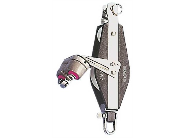 Bozzello 2 pulegge a violino con strozzascotte + testa universale con arricavo VIADANA - "C"