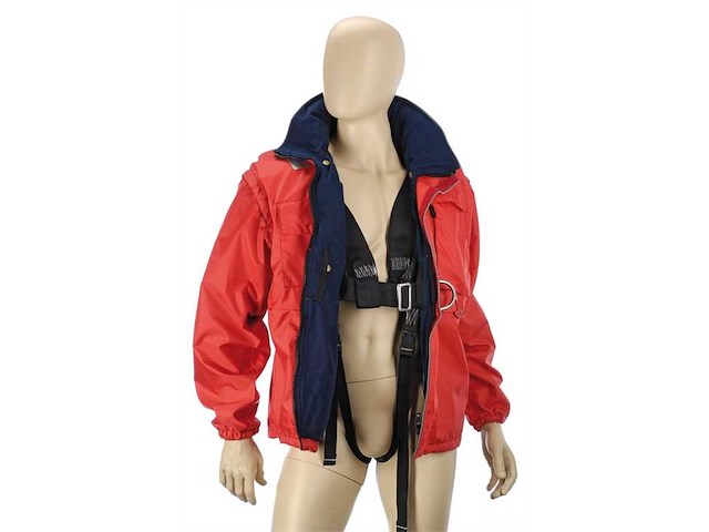 Giacca cerata con cintura autogonfiabile - XL