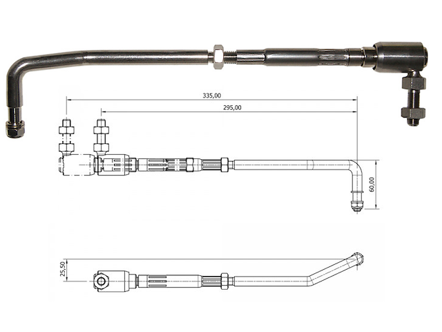 Barra di rinvio regolabile