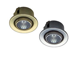 Plafoniera orientabile in ottone cromato