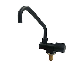 Rubinetto abbattibile nero opaco