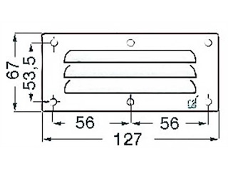 Griglia aerazione 67 x 127 mm. 