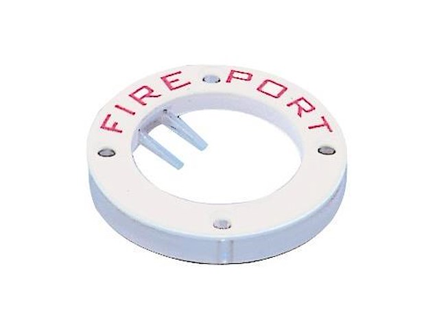 Portellino antincendio - Ghiera in plastica bianca -