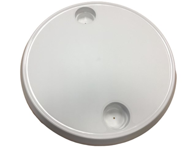 Piano tavolo tondo con sede bicchieri 