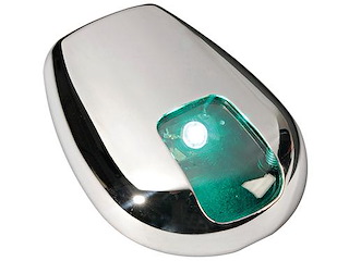 Fanale in acciaio inox luce LED - Verde montaggio a parete