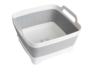 Lavello pieghevole con scarico