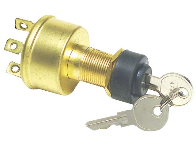 Blocchetto accensione in ottone con chiave - 4 Terminali -