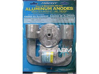Kit anodi per piede Mercruiser Bravo II e III - Martyr -
