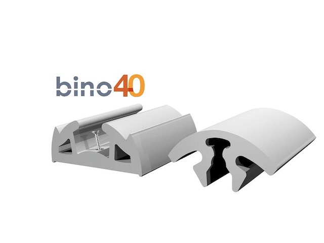 Profilo parabordo BINO 40 grigio - 12 mt
