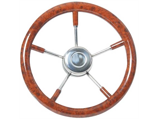 Volante in poliuretano ed acciaio cubicato radica 350 mm