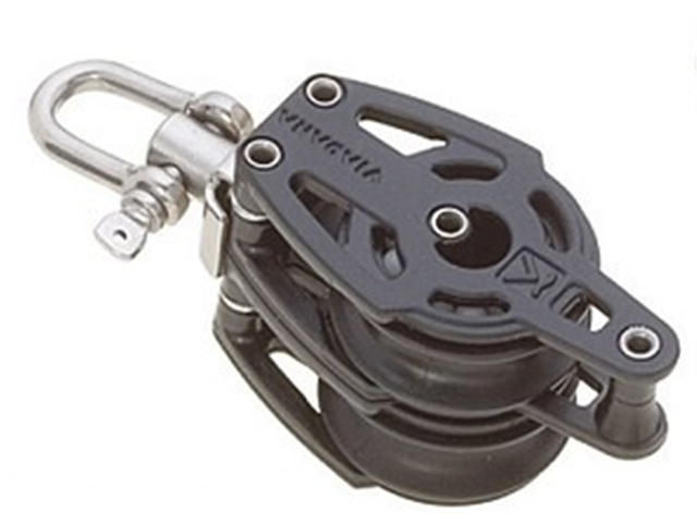 Bozzello 2 pulegge (testa universale) con arricavo VIADANA - "A"