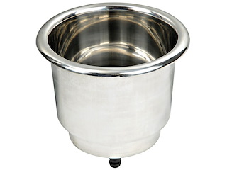 Portabicchieri in acciaio inox Delux + Led Blu