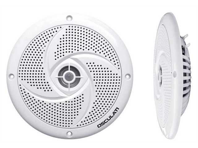 Casse stereo ultra piatte doppio cono bianche 5,25"