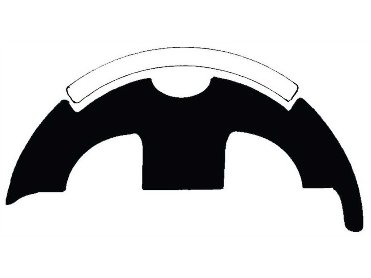 Base in PVC bianco - Profilo sottile H 46 mm. - 24 Metri