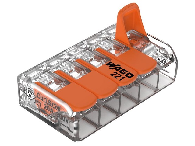 Connettore di giunzione WAGO 5 conduttori 4 mm²