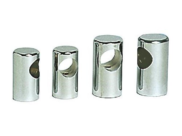 Supporto inox cilindrico passante - Ø 22 x 60 mm. -