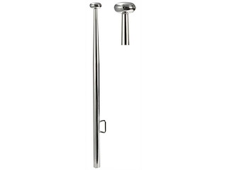 Asta portabandiera in acciaio inox ogiva terminale - 610 mm
