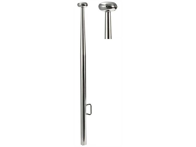Asta portabandiera in acciaio inox ogiva terminale - 610 mm