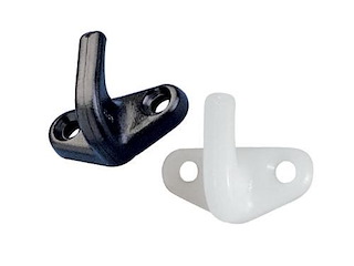 Gancetti per usi vari - orizzantale col. bianco - 2 pz. -