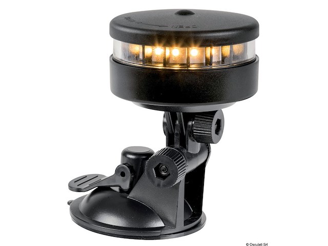 Luce di via 360° a batteria - base a ventosa