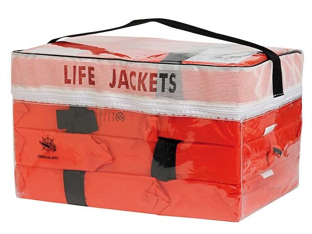 Contenitore per giubbotti salvagente