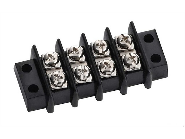 Morsettiera in bakelite ad alto isolamento - 4 Terminali -