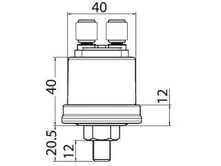 Bulbo pressione olio - 5 bar -