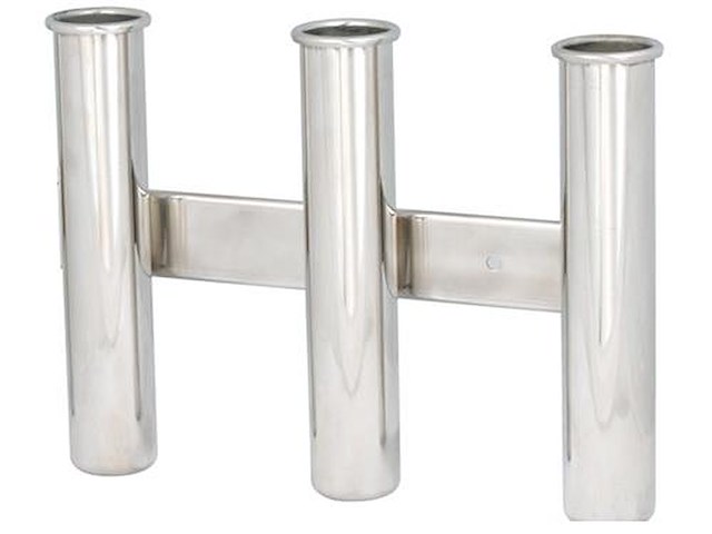 Portacanna in acciaio inox per 3 canne