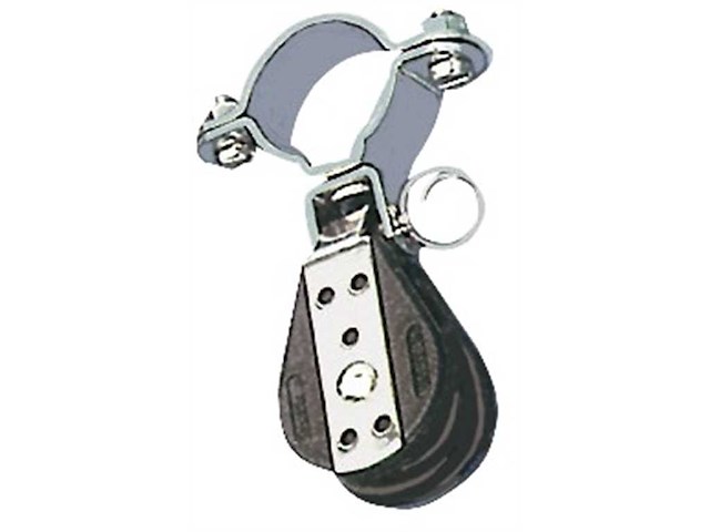 Bozzello singolo girevole + attacco a fascetta per Ø 22 / 25 VIADANA - "A"