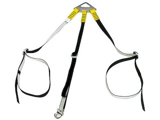 Fasce in poliestere a 3 bracci, con 1 moschettone e 2 cinghie.