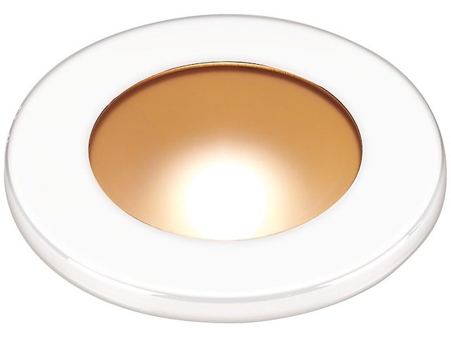 Luce Led bianca e rossa ad incasso - ghiera bianca -