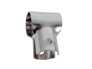 Giunto a T aperto in acciaio stampato 90° - 22 mm -