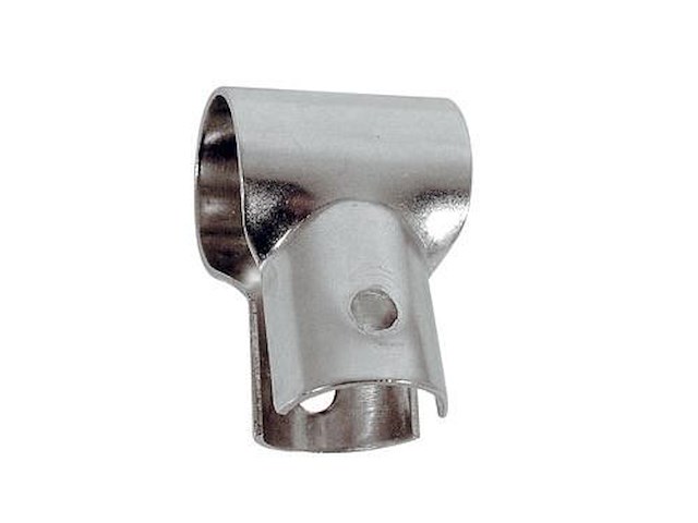 Giunto a T aperto in acciaio stampato 90° - 22 mm -