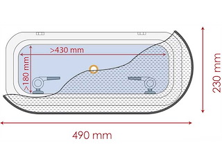 Zanzariera per oblò 49 x 23 cm