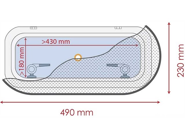 Zanzariera per oblò 49 x 23 cm
