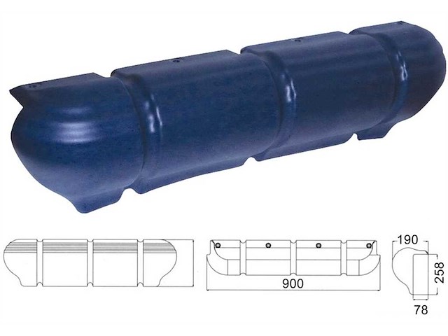 Paracolpi da pontile - 900 mm blu