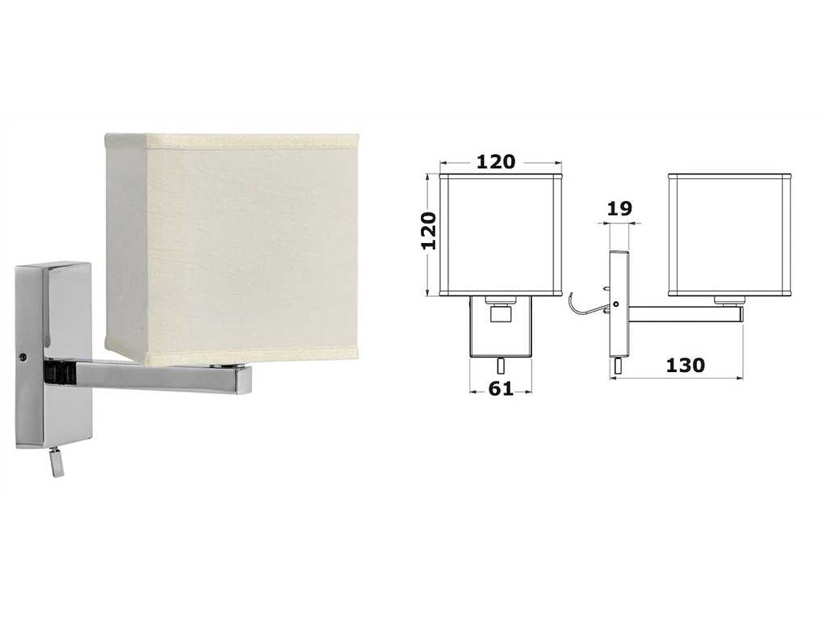 Applique Foresti e Suardi snodata - Cubo