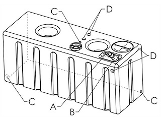 Serbatoio rigido modulare per acqua potabile - 343 lt