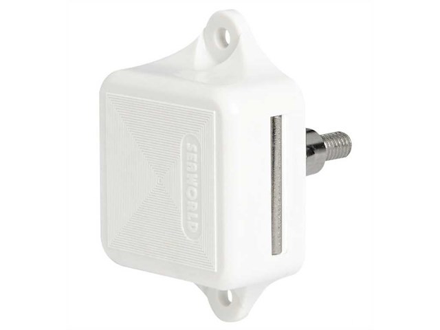 Scrocchetto antivibrante per sportelli e ante